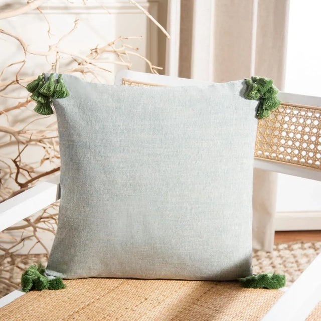 Larzon Pillow - Green - 18" x 18" For Sale - Image 4 of 4