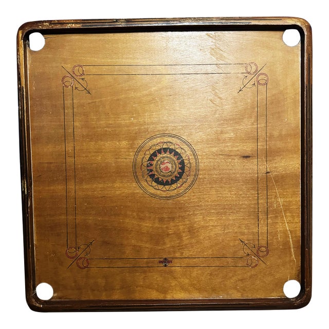 Antique Wooden Carrom Board, Winscent, 1950s India For Sale
