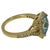 Blue 18k Gold Blue Topaz Diamond Ring Vintage For Sale - Image 8 of 10