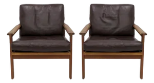 Illum Wikkelsøe Capella Series Armchairs, 1950