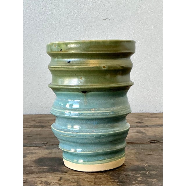 Early 21st Century Vintage Original Studio Pottery Vase For Sale - Image 5 of 12