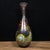 Mid 20th Century Inside-Painted Glass Vase – Bird & Bamboo Motif, Long Neck For Sale - Image 5 of 9