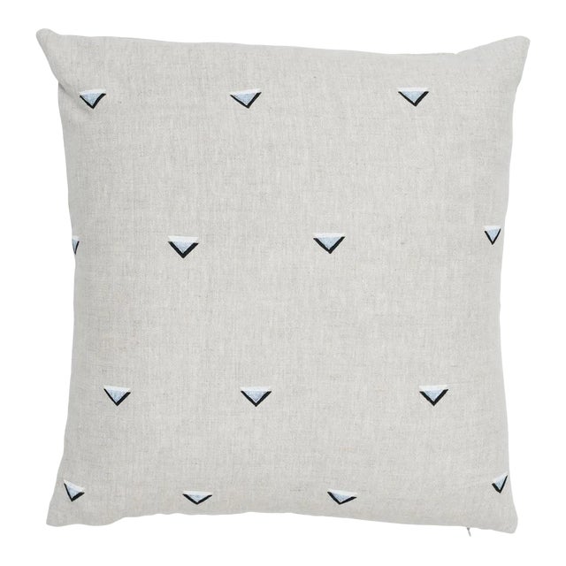 Schumacher X Caroline Z Hurley Overlapping Triangles 22" Pillow in Black & White For Sale