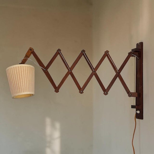 1960s Scandinavian Style Extendable Wall Lamp, 1960s For Sale - Image 5 of 12