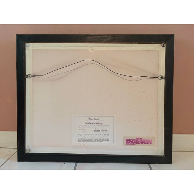 1977 Tom Nicholas Signed Coastal Lithographs, “Monterey Beach” & “Winter Beach” — Set of 2 For Sale In Orlando - Image 6 of 12