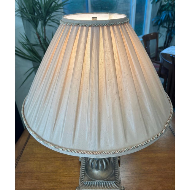 Large 1990s Table Lamp and Shade For Sale In Los Angeles - Image 6 of 8