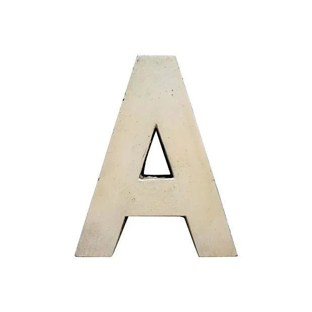 American Vintage Wood Sign Letter A For Sale - Image 3 of 3