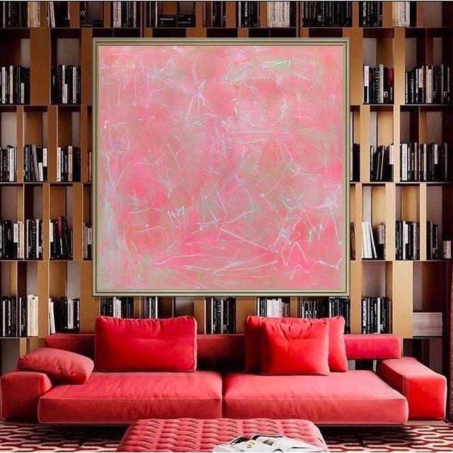 Trixie Pitts "Unexpected Visitors" by Trixie Pitts Large Abstract Painting For Sale - Image 4 of 9