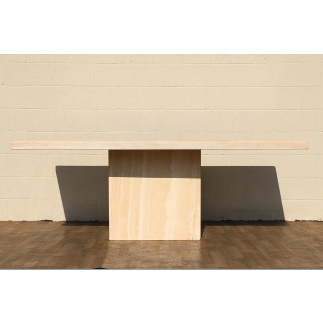 Mid-Century Modern Mid-Century Modern Italian Travertine Dining Table, Circa 1970s For Sale - Image 3 of 18