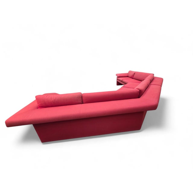 Custom Italian Postmodern Vico Magistretti Style Large 2-Piece Sectional Sofa Striking custom Italian Postmodern two-piece...