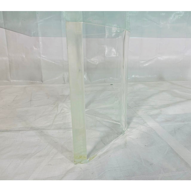 Sculptural Lucite Coffee Table With Thick Glass Top, 1980s Usa For Sale - Image 14 of 14