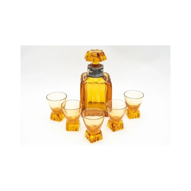 Carafe height 18cm Carafe width 8cm glass height 6.5 cm width of the glass 5.5 cm I have official proof of authenticity...