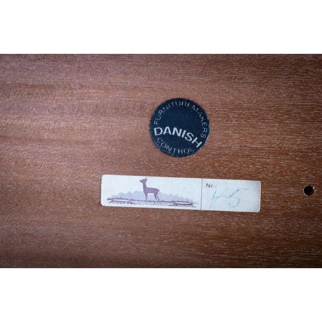 Brown Rectangular Rosewood Coffee Table attributed to Severin Hansen for Haslev Møbelfabrik, 1960 For Sale - Image 8 of 9