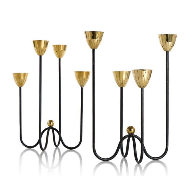 Mid-Century Modern Candleholders by Gunnar Ander - a Pair For Sale - Image 3 of 7