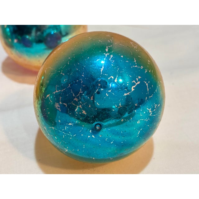 7 Vintage West German Glass Ombre Christmas Tree Ornaments MCM For Sale - Image 12 of 12