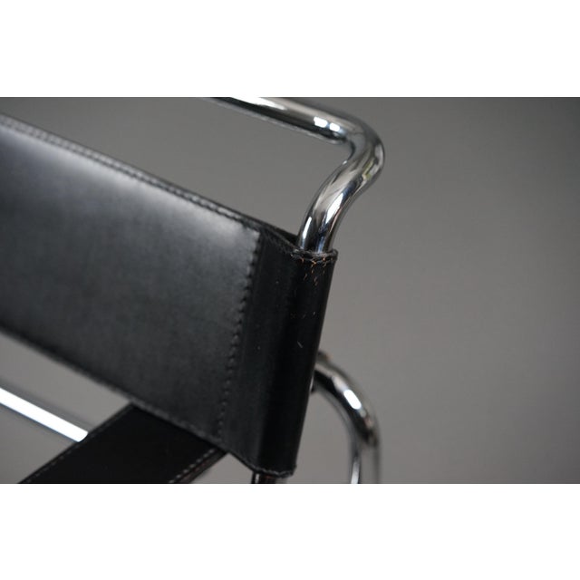 Black Vintage Wassily Chair by Marcel Breuer for Gavina For Sale - Image 8 of 18