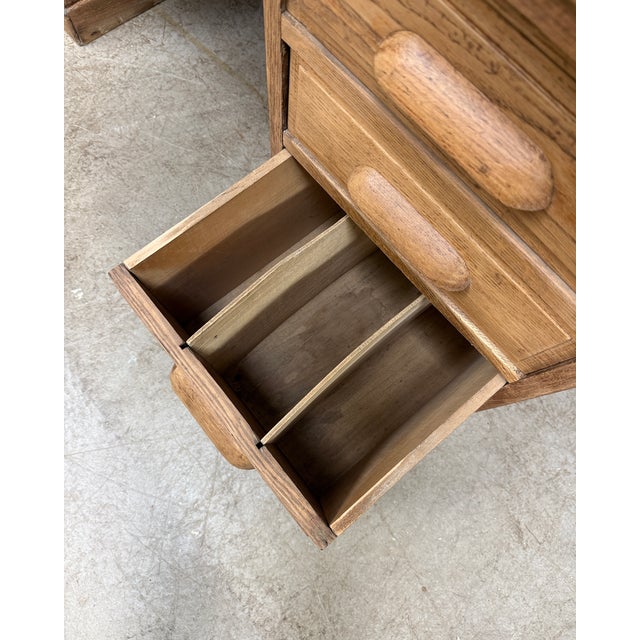 Vintage Oak Ministers Desk, 1930s For Sale - Image 12 of 15