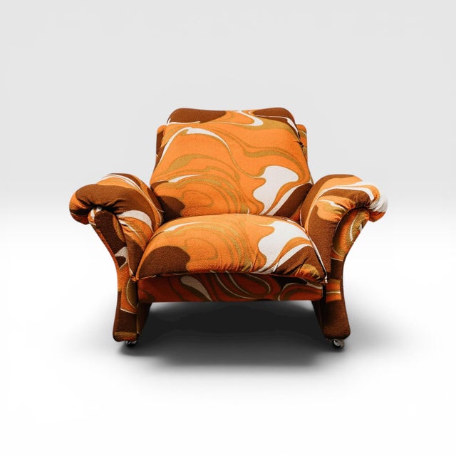 Armchairs Mod Ionica by Guarnacci Padovano Vagnoni, 1970s, Set of 2, in Very Good conditions. Designed 1970 to 1979 This...