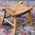 Wood Mid-Century French Country Ash Wood & Rush Saddle Seat Footstool Petite Low Stool For Sale - Image 7 of 11