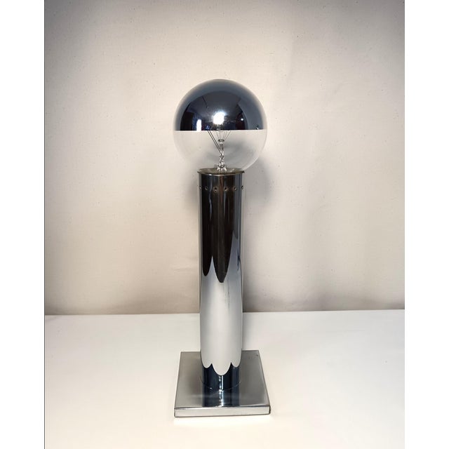 Mid-Century Modern Mid-Century Postmodern Italian Silver Table Lamps by Gofredo Reggiani, 1970s, Set of 2 For Sale - Image 3 of 12