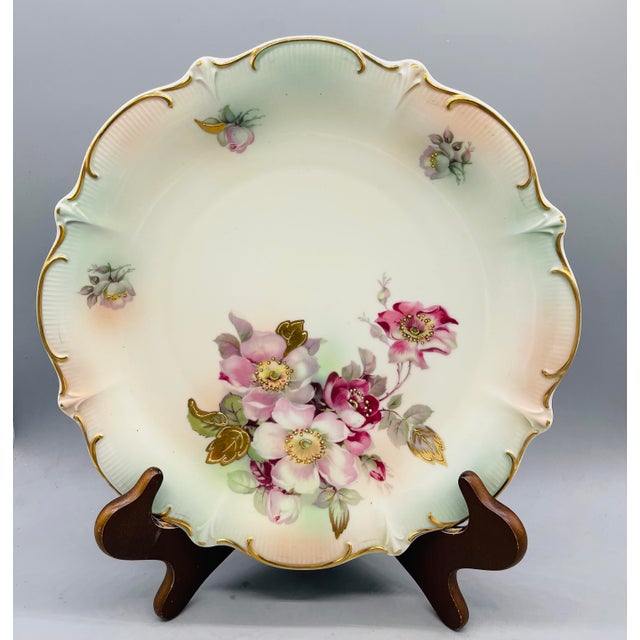 1950s Cico China Gold Floral Chop Plate Bavarian Germany Chairish