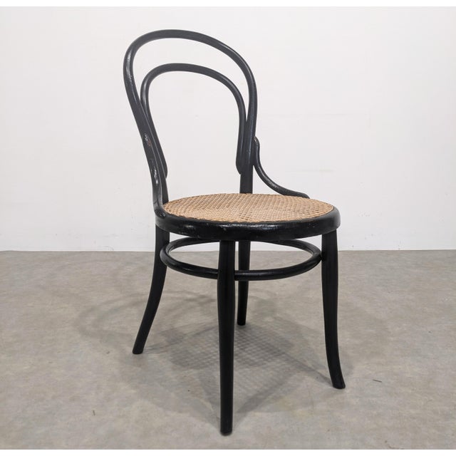 Black Model 14 Bistrot Chair from Thonet, 1950s For Sale - Image 8 of 8