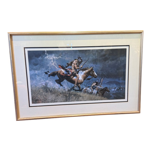 1980s Frank C McCarthy When Omens Turn Bad Limited Edition Print Native American Western Art For Sale