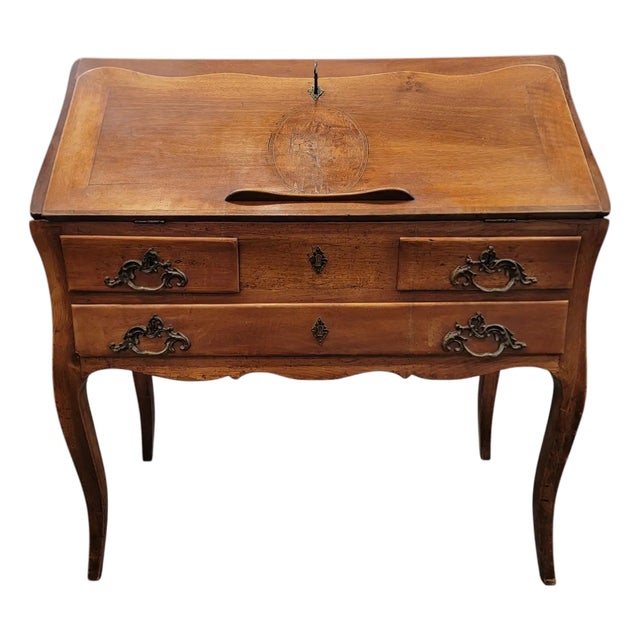 Louis XV Style Country French Slant Front Desk Circa. 1800 For Sale