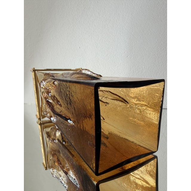 Amber Liekki Glass Vase with 24-Carat Gilded Collar by Eino Wänni for Kumela, Finland, 1970s For Sale - Image 8 of 16