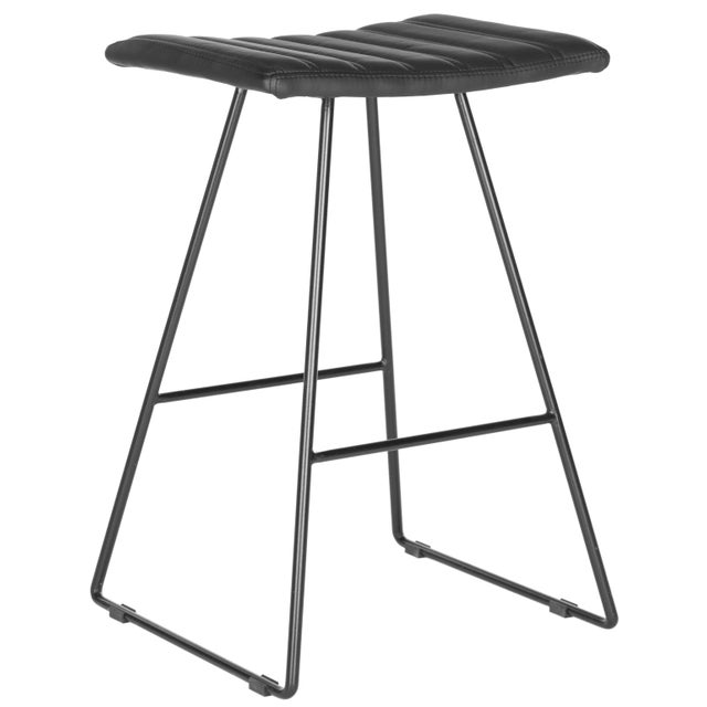 Adelaide Counter Stool, Black & Black a Pair Chairish