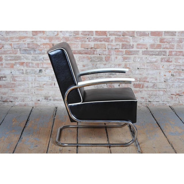 Bauhaus Armchair in Chrome by W. Gispen for Mücke-Melder, Czech, 1930s For Sale - Image 9 of 18