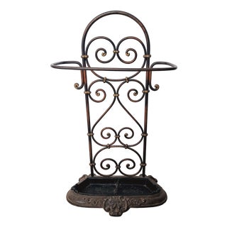 Victorian Cast Iron Umbrella Stand, 1850s For Sale