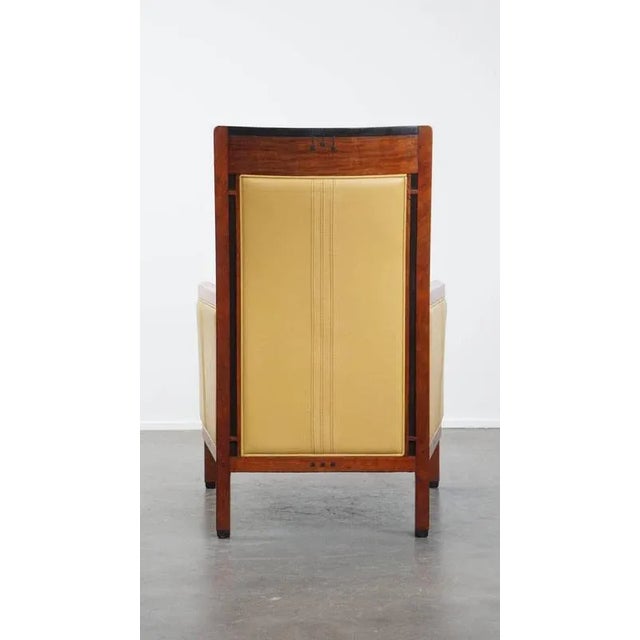Art Deco Decoforma Series High Back Armchair in Yellow Leather from Schuitema For Sale - Image 4 of 16