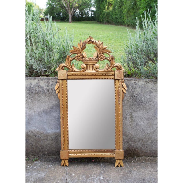 Vintage French Gilt Wood Mirror, 1940s For Sale - Image 9 of 9
