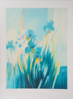 Claude Hemeret, Les Iris, Lithograph