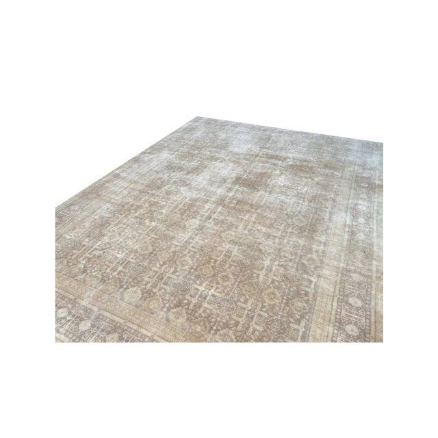 Textile 1960s Old Persian Tabriz Area Rug 10x13 For Sale - Image 7 of 7