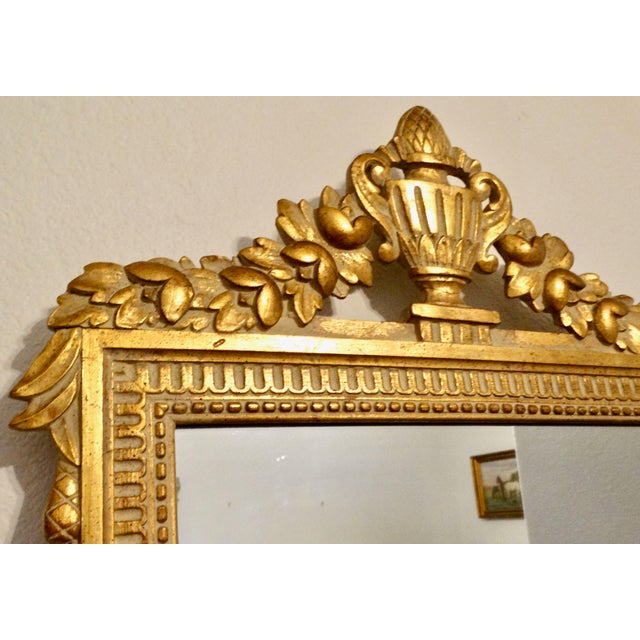 Antique French Louis XV Style Giltwood Mirror For Sale - Image 4 of 9