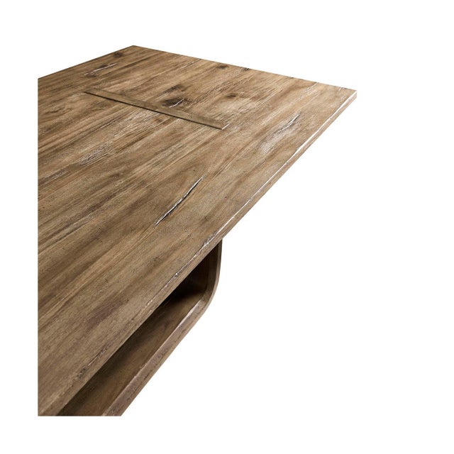 108" Rustic Modern Wood Dining Table For Sale - Image 4 of 7