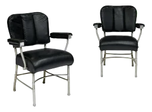 Armchair Warren Mcarthur Rare Model With Hidden Ashtrays - a Pair