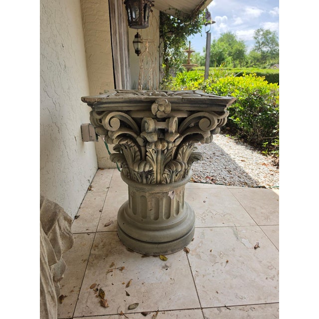 Italian 1960s Concrete Pedestal/ Plant Stand For Sale - Image 3 of 8