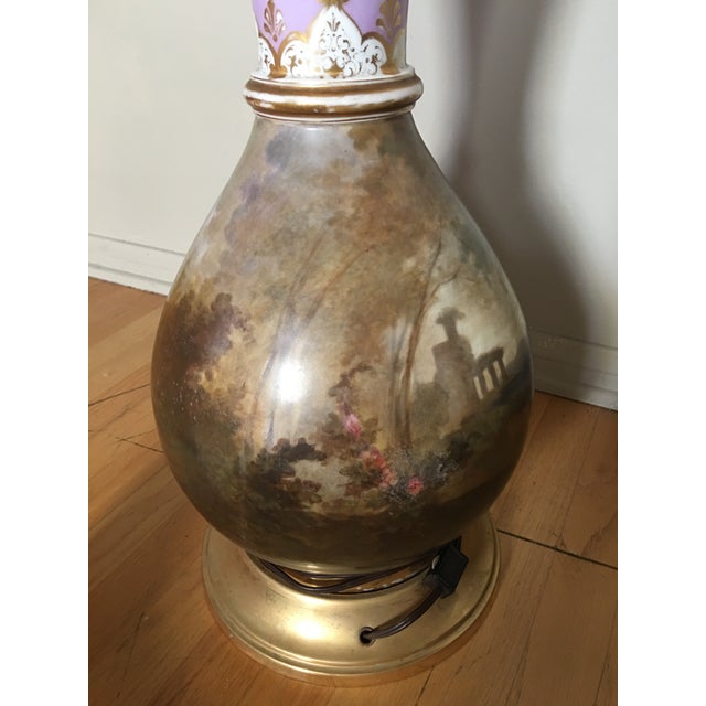 Antique Porcelain Victorian Lamps a Pair Chairish