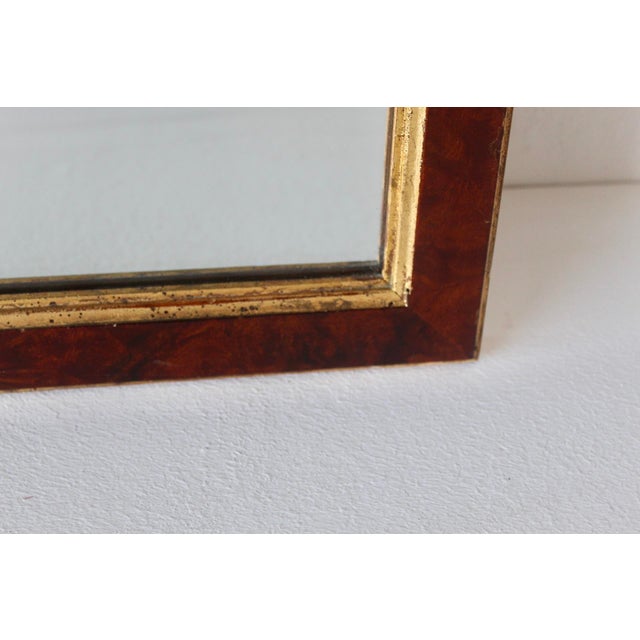 Vintage Italian La Barge Burl-Wood Gilded Wall Mirror For Sale - Image 16 of 18