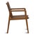 Contemporary Mocha Faux Wicker & Teak Outdoor Dining Chair For Sale - Image 3 of 7