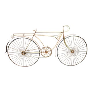Vintage Rustic 1970's C Curtis Jere "Spinning Wheel" Bicyle Bike Wall Sculpture For Sale