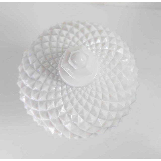Glass 20th Century Sculptural White Milk Glass Covered Compote by Westmoreland For Sale - Image 7 of 15