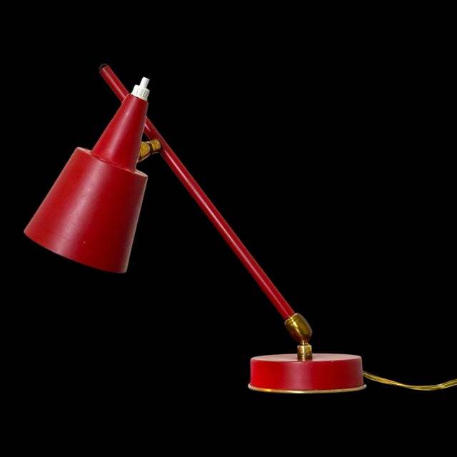 Vintage Red Table Lamp from Stilux Milano, 1950s For Sale - Image 14 of 14