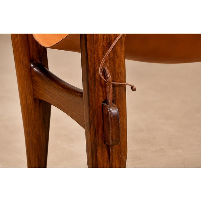 Brazilian Modern “Kilin” Armchairs in Jacarandá Rosewood & Leather by Sergio Rodrigues, 1973 For Sale - Image 9 of 18