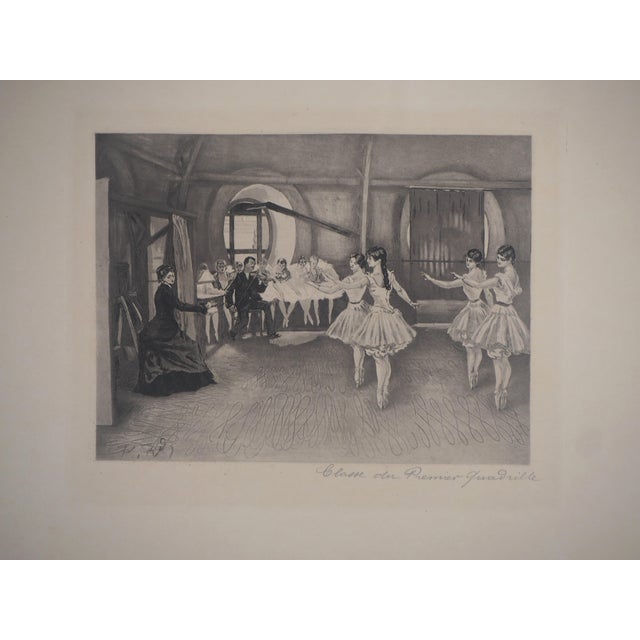Paul Renouard (1845-1924) Dance class - The Opera: Class of the first quadrille, 1893 Original etching Signed in pencil On...