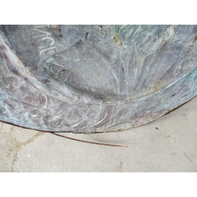 Antique French Renaissance Repoussé Copper François 1er Portrait Wall Rondel Plaque For Sale - Image 11 of 13