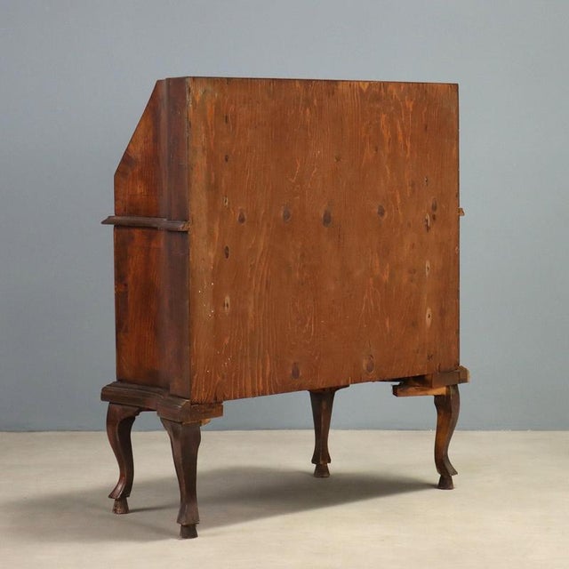 Antique Flap Cabinet with Drawers, Italy For Sale - Image 12 of 13